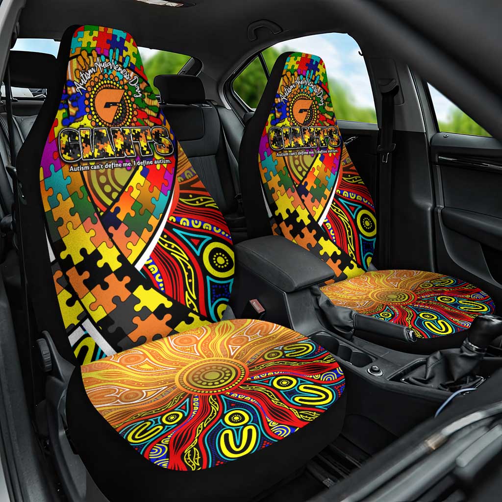 Autism Awareness Australia GWS Giants Car Seat Cover Aboriginal Indigenous Art