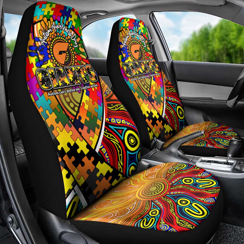 Autism Awareness Australia GWS Giants Car Seat Cover Aboriginal Indigenous Art