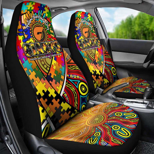 Autism Awareness Australia GWS Giants Car Seat Cover Aboriginal Indigenous Art