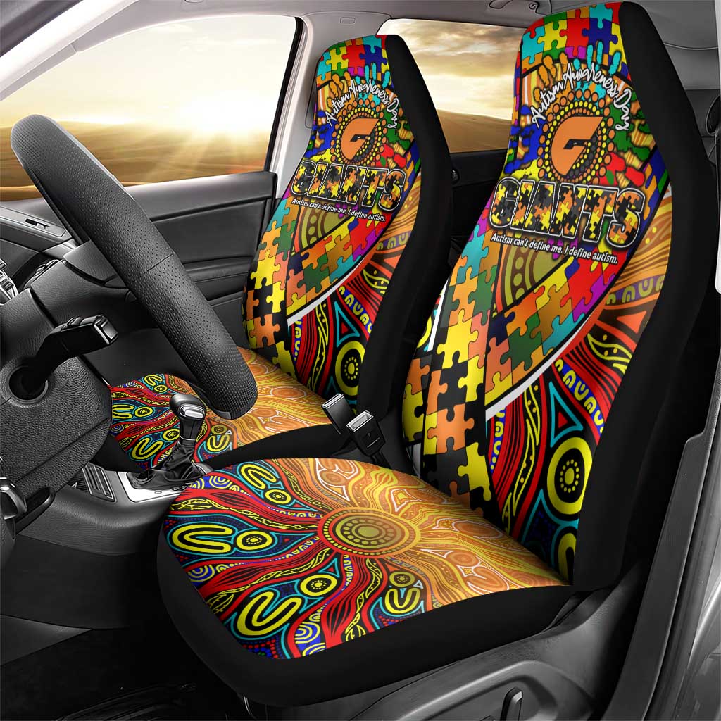 Autism Awareness Australia GWS Giants Car Seat Cover Aboriginal Indigenous Art