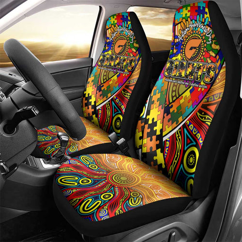 Autism Awareness Australia GWS Giants Car Seat Cover Aboriginal Indigenous Art