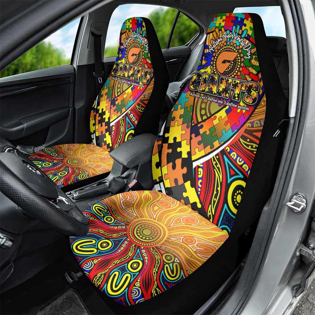 Autism Awareness Australia GWS Giants Car Seat Cover Aboriginal Indigenous Art