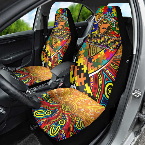 Autism Awareness Australia GWS Giants Car Seat Cover Aboriginal Indigenous Art
