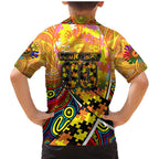 Autism Awareness Australia GWS Giants Family Matching Mermaid Dress and Hawaiian Shirt Aboriginal Indigenous Art