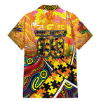Autism Awareness Australia GWS Giants Family Matching Mermaid Dress and Hawaiian Shirt Aboriginal Indigenous Art