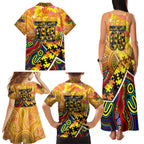 Autism Awareness Australia GWS Giants Family Matching Tank Maxi Dress and Hawaiian Shirt Aboriginal Indigenous Art
