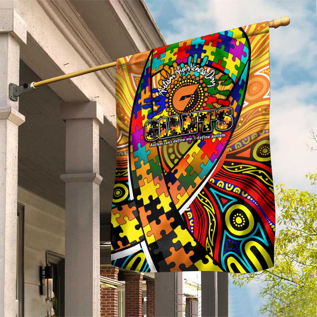 Autism Awareness Australia GWS Giants Garden Flag Aboriginal Indigenous Art