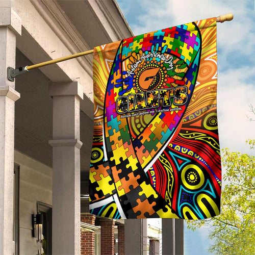 Autism Awareness Australia GWS Giants Garden Flag Aboriginal Indigenous Art