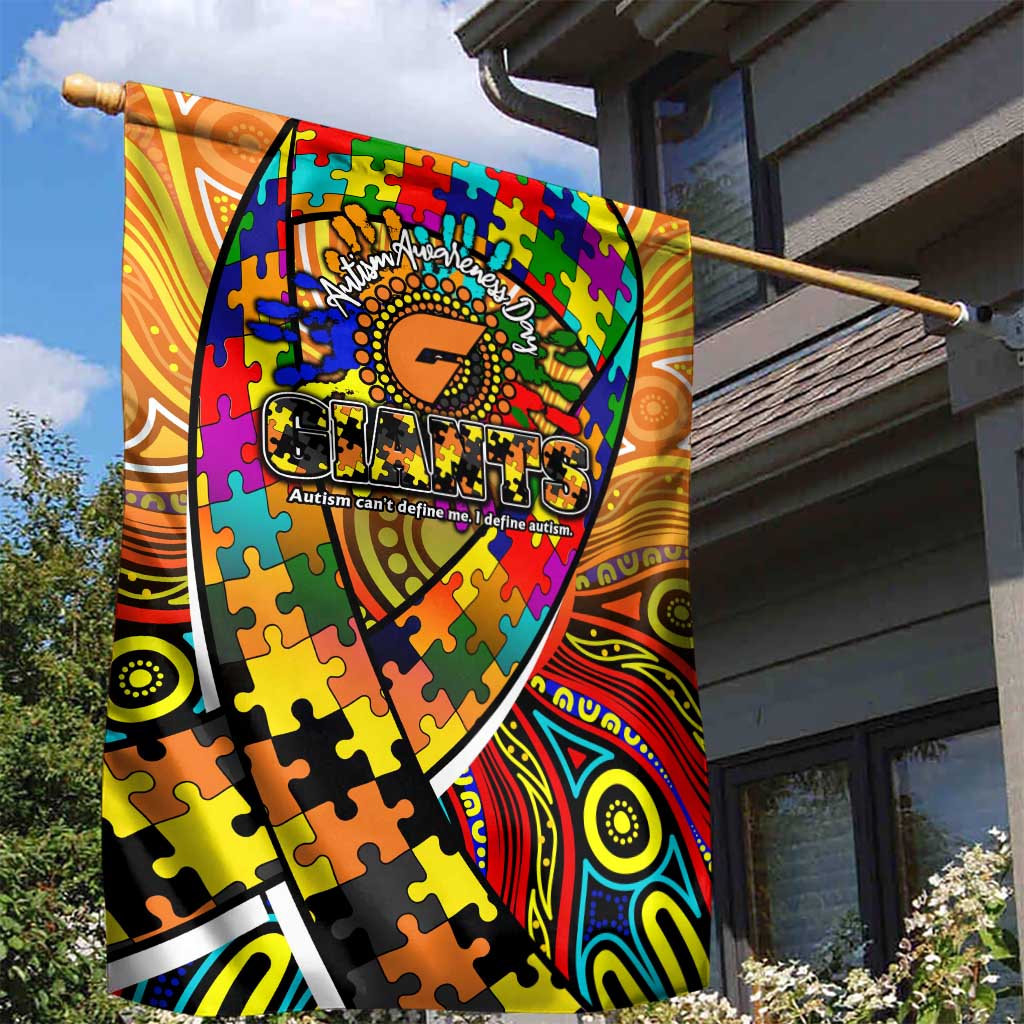 Autism Awareness Australia GWS Giants Garden Flag Aboriginal Indigenous Art
