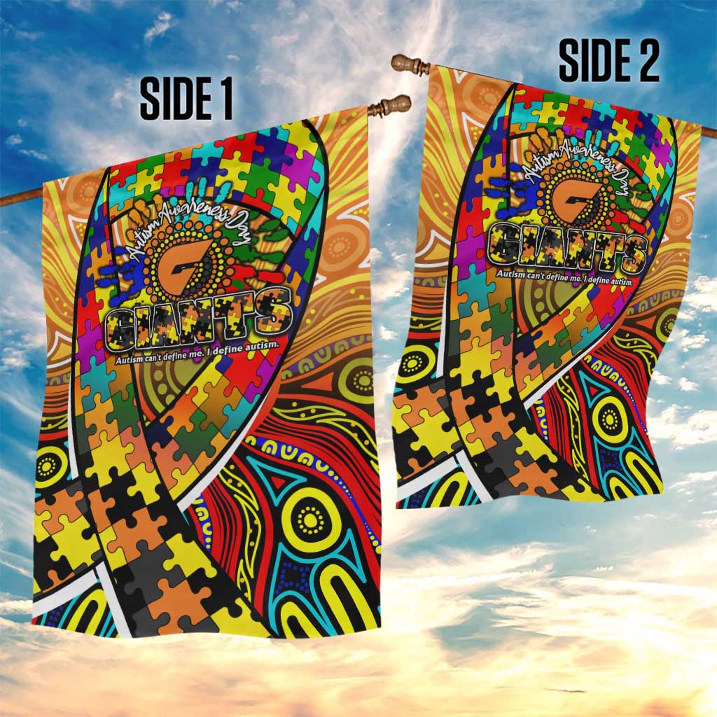 Autism Awareness Australia GWS Giants Garden Flag Aboriginal Indigenous Art