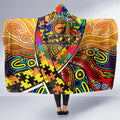 Autism Awareness Australia GWS Giants Hooded Blanket Aboriginal Indigenous Art