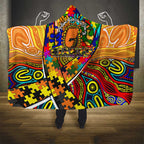 Autism Awareness Australia GWS Giants Hooded Blanket Aboriginal Indigenous Art