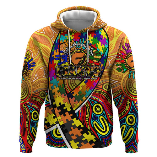 Autism Awareness Australia GWS Giants Hoodie Aboriginal Indigenous Art