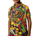 Autism Awareness Australia GWS Giants Kid Polo Shirt Aboriginal Indigenous Art