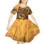 Autism Awareness Australia GWS Giants Kid Short Sleeve Dress Aboriginal Indigenous Art