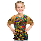 Autism Awareness Australia GWS Giants Kid T Shirt Aboriginal Indigenous Art