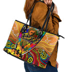 Autism Awareness Australia GWS Giants Leather Tote Bag Aboriginal Indigenous Art