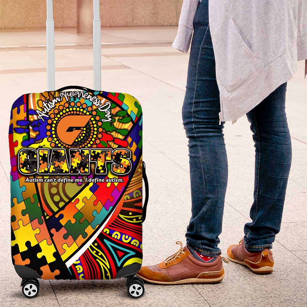 Autism Awareness Australia GWS Giants Luggage Cover Aboriginal Indigenous Art