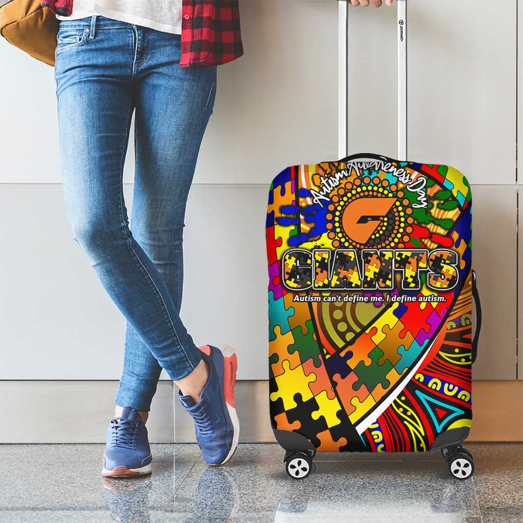 Autism Awareness Australia GWS Giants Luggage Cover Aboriginal Indigenous Art