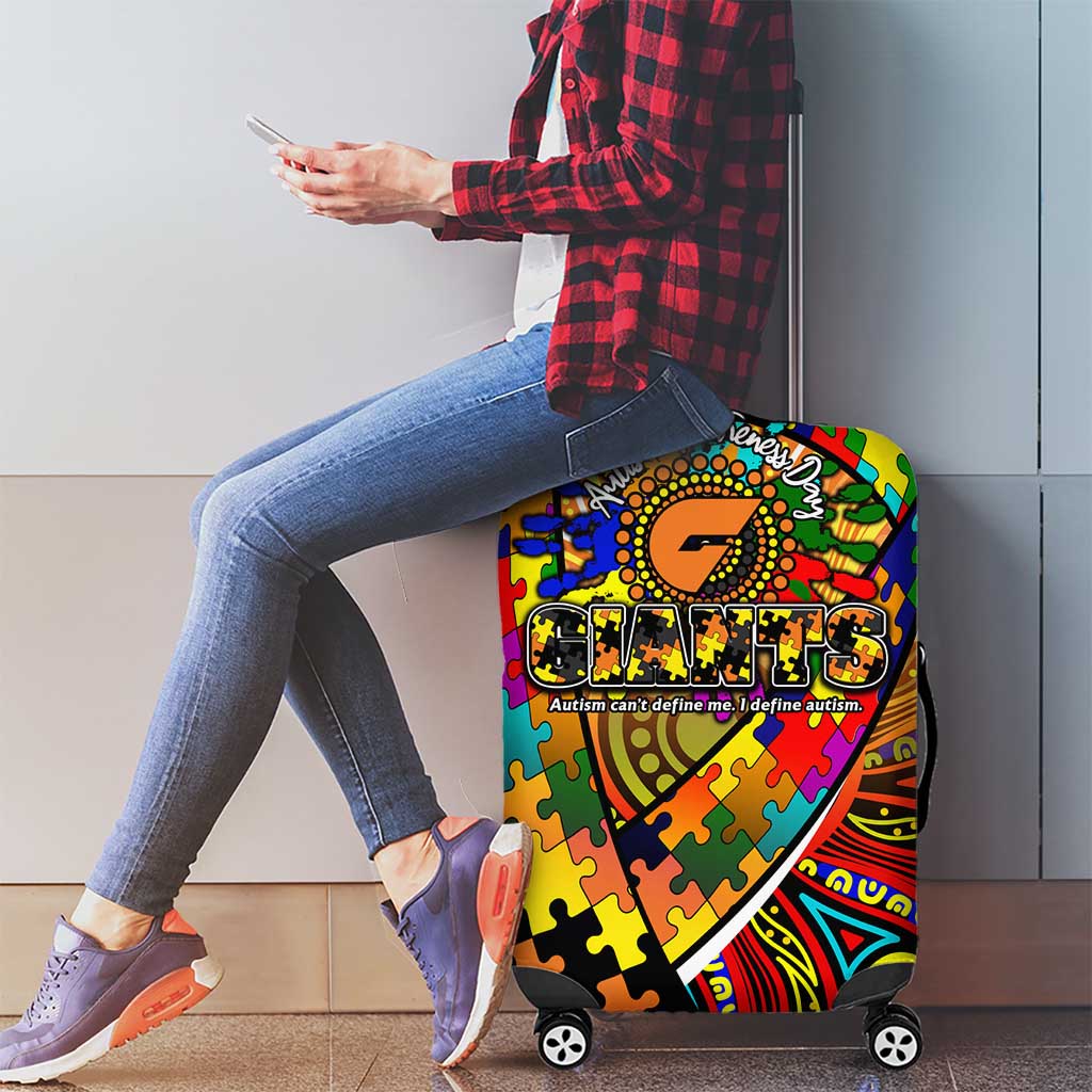 Autism Awareness Australia GWS Giants Luggage Cover Aboriginal Indigenous Art