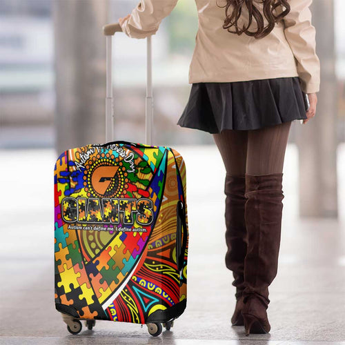 Autism Awareness Australia GWS Giants Luggage Cover Aboriginal Indigenous Art
