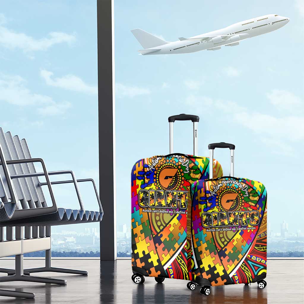 Autism Awareness Australia GWS Giants Luggage Cover Aboriginal Indigenous Art
