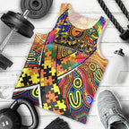 Autism Awareness Australia GWS Giants Men Tank Top Aboriginal Indigenous Art
