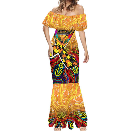 Autism Awareness Australia GWS Giants Mermaid Dress Aboriginal Indigenous Art