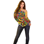 Autism Awareness Australia GWS Giants Off Shoulder Sweater Aboriginal Indigenous Art