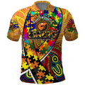 Autism Awareness Australia GWS Giants Polo Shirt Aboriginal Indigenous Art