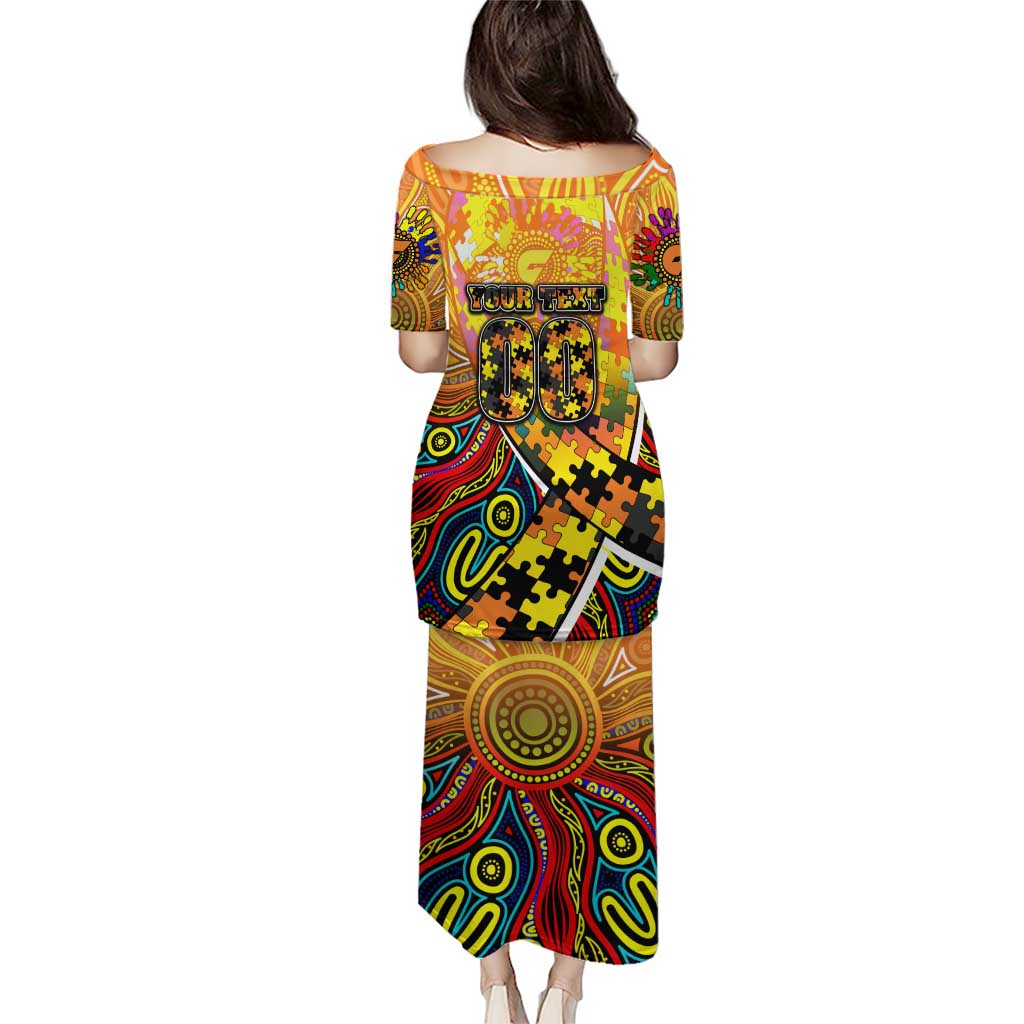 Autism Awareness Australia GWS Giants Puletasi Aboriginal Indigenous Art