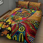 Autism Awareness Australia GWS Giants Quilt Bed Set Aboriginal Indigenous Art