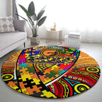 Autism Awareness Australia GWS Giants Round Carpet Aboriginal Indigenous Art