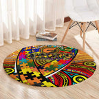 Autism Awareness Australia GWS Giants Round Carpet Aboriginal Indigenous Art