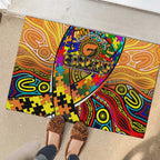 Autism Awareness Australia GWS Giants Rubber Doormat Aboriginal Indigenous Art