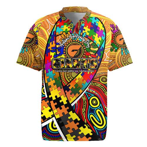Autism Awareness Australia GWS Giants Rugby Jersey Aboriginal Indigenous Art