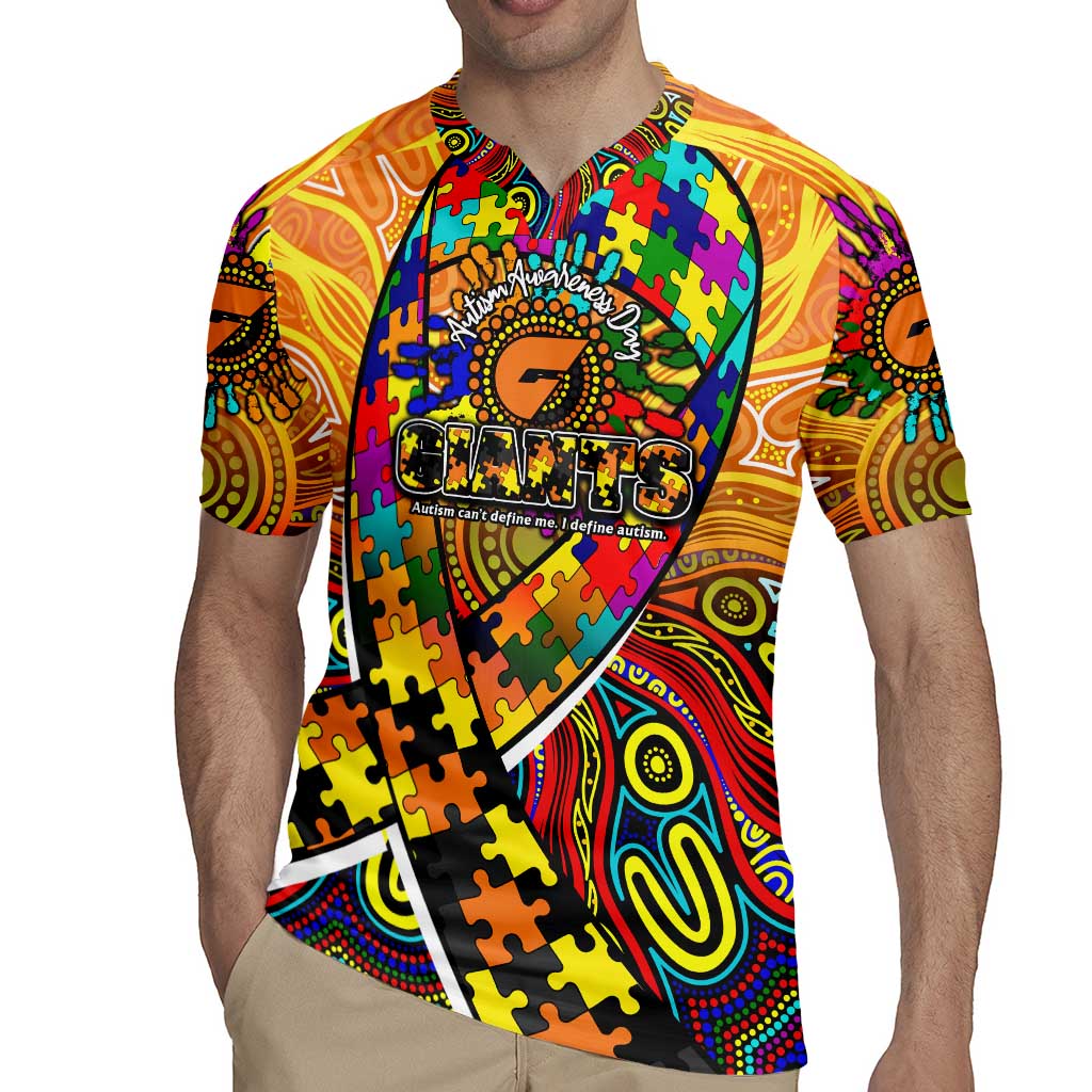 Autism Awareness Australia GWS Giants Rugby Jersey Aboriginal Indigenous Art