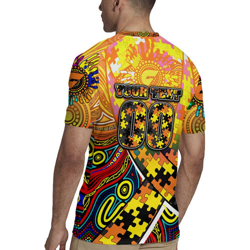 Autism Awareness Australia GWS Giants Rugby Jersey Aboriginal Indigenous Art