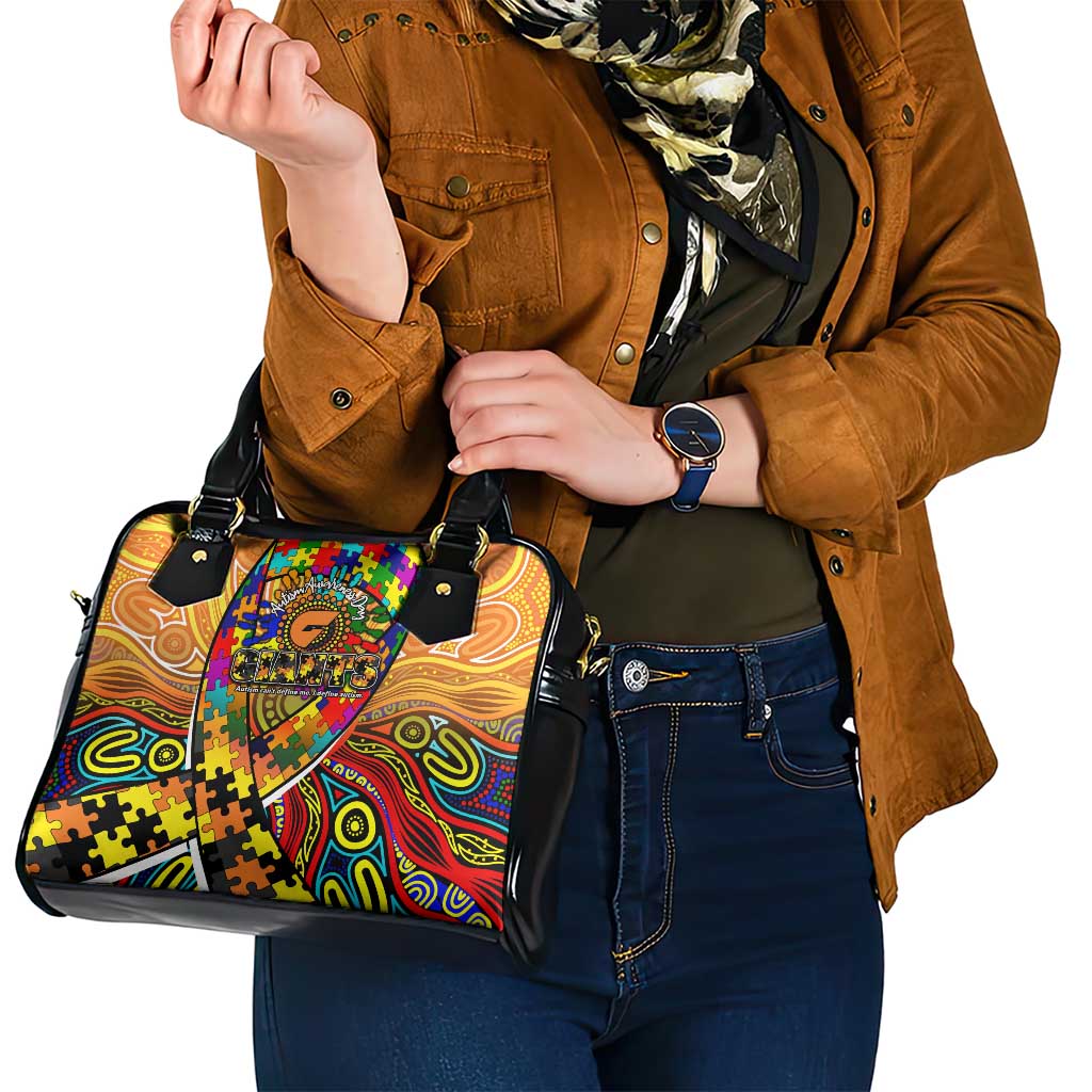 Autism Awareness Australia GWS Giants Shoulder Handbag Aboriginal Indigenous Art