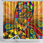 Autism Awareness Australia GWS Giants Shower Curtain Aboriginal Indigenous Art