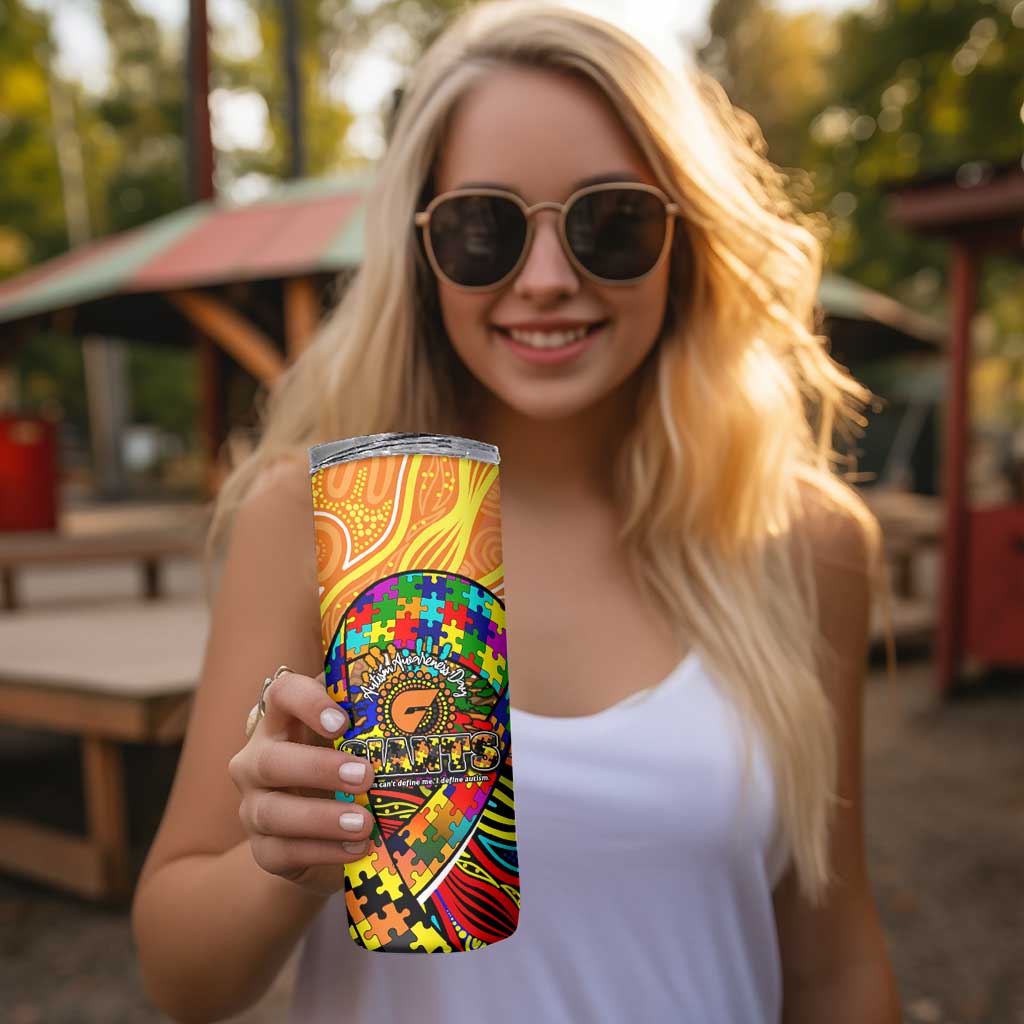 Autism Awareness Australia GWS Giants Skinny Tumbler Aboriginal Indigenous Art
