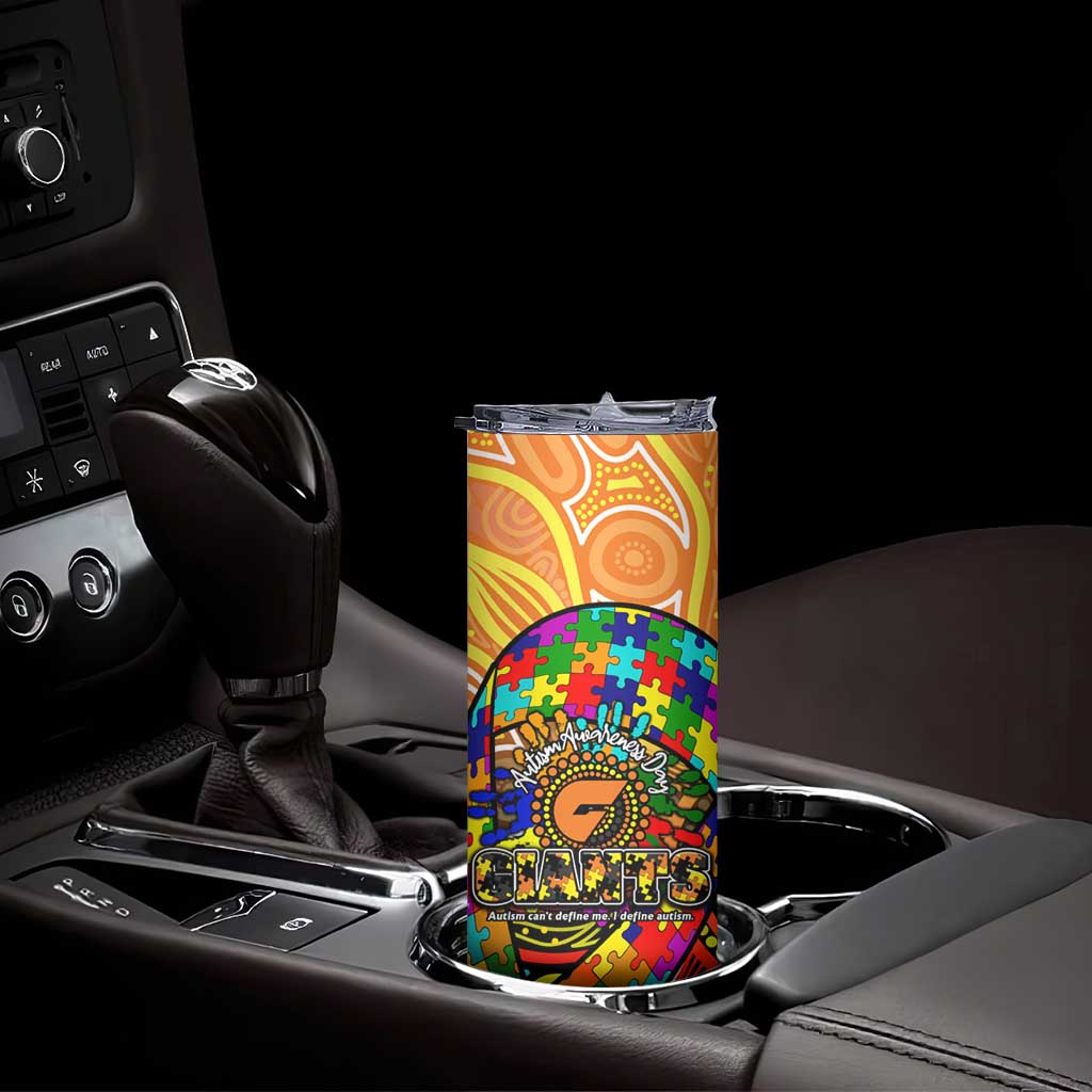 Autism Awareness Australia GWS Giants Skinny Tumbler Aboriginal Indigenous Art