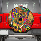 Autism Awareness Australia GWS Giants Spare Tire Cover Aboriginal Indigenous Art