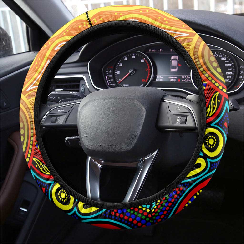 Autism Awareness Australia GWS Giants Steering Wheel Cover Aboriginal Indigenous Art