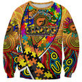 Autism Awareness Australia GWS Giants Sweatshirt Aboriginal Indigenous Art