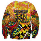 Autism Awareness Australia GWS Giants Sweatshirt Aboriginal Indigenous Art