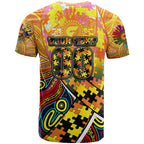 Autism Awareness Australia GWS Giants T Shirt Aboriginal Indigenous Art
