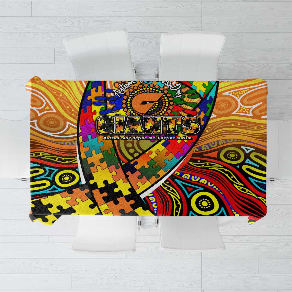 Autism Awareness Australia GWS Giants Tablecloth Aboriginal Indigenous Art