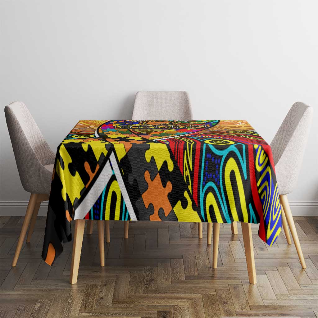 Autism Awareness Australia GWS Giants Tablecloth Aboriginal Indigenous Art