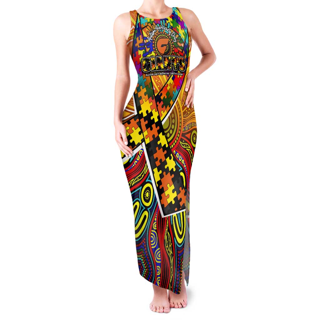 Autism Awareness Australia GWS Giants Tank Maxi Dress Aboriginal Indigenous Art